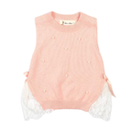 *Kids* Child’s Pearl Stud Seater Vest PINK