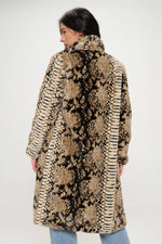 Print Faux Fur Coat: Leopard / M