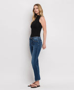 MID RISE ANKLE SLIM STRAIGHT JEANS F4999: WAX PLANT / 30