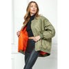 Oversize Bomber Jacket with side zippers and High/Low