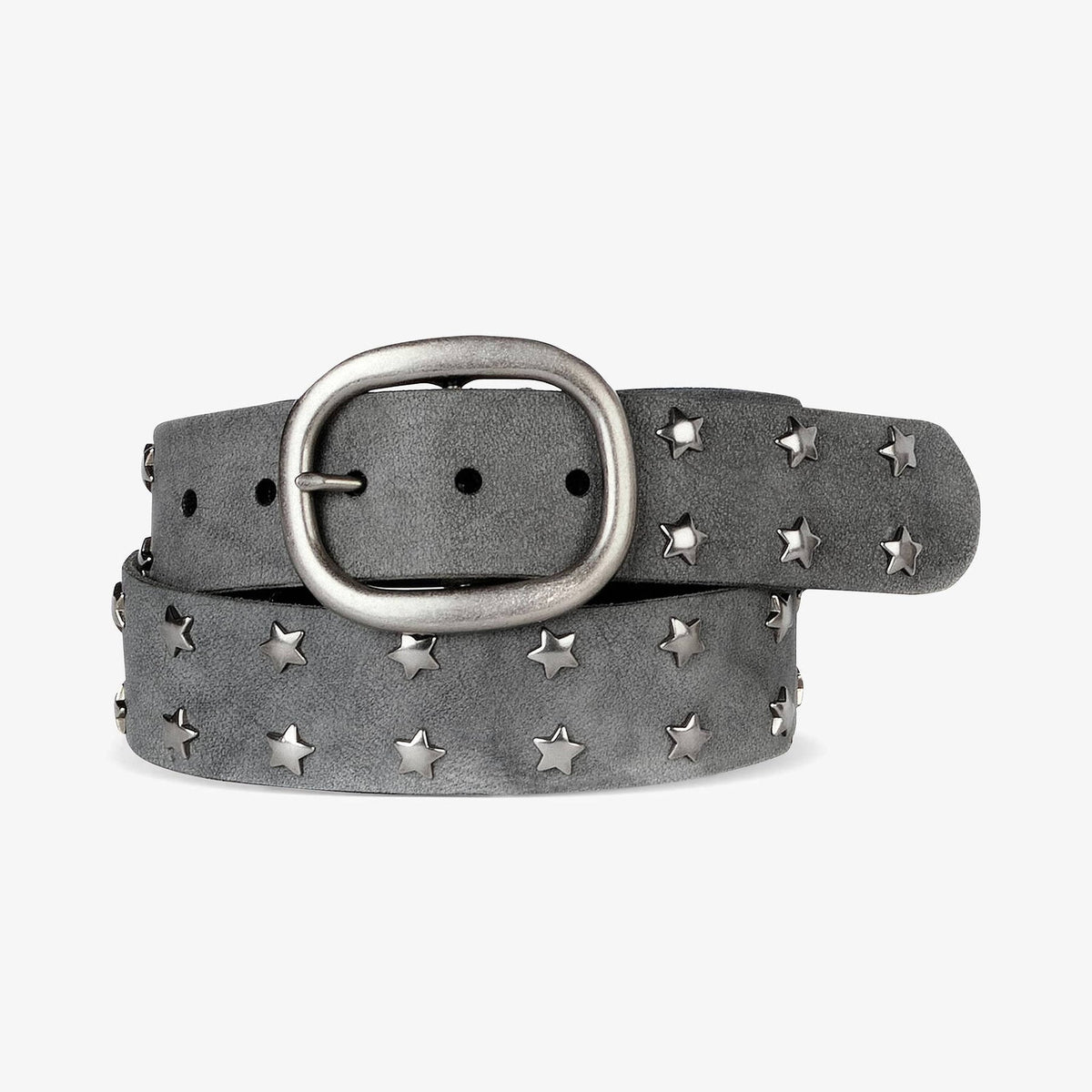 Thundercloud Gray Leather Star Miri Belt